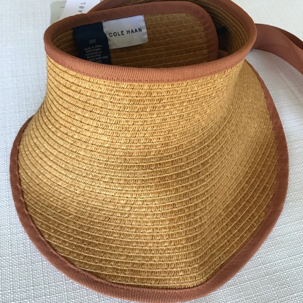 Cole Haan Packable Paper Visor Sun Hat, NWT - Picture 14 of 16